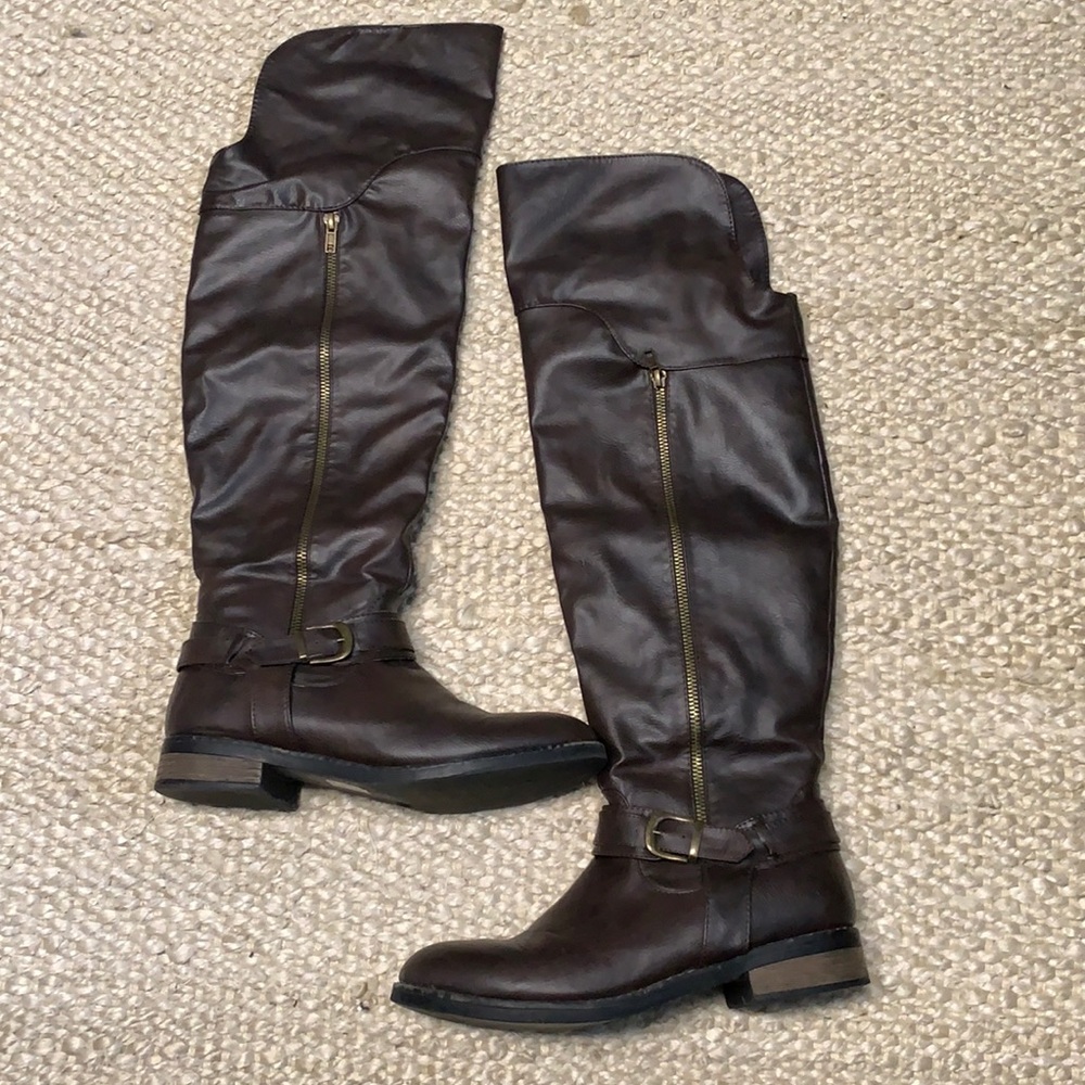 Donated Charlotte Russe Over The Knee Brown Boots 9